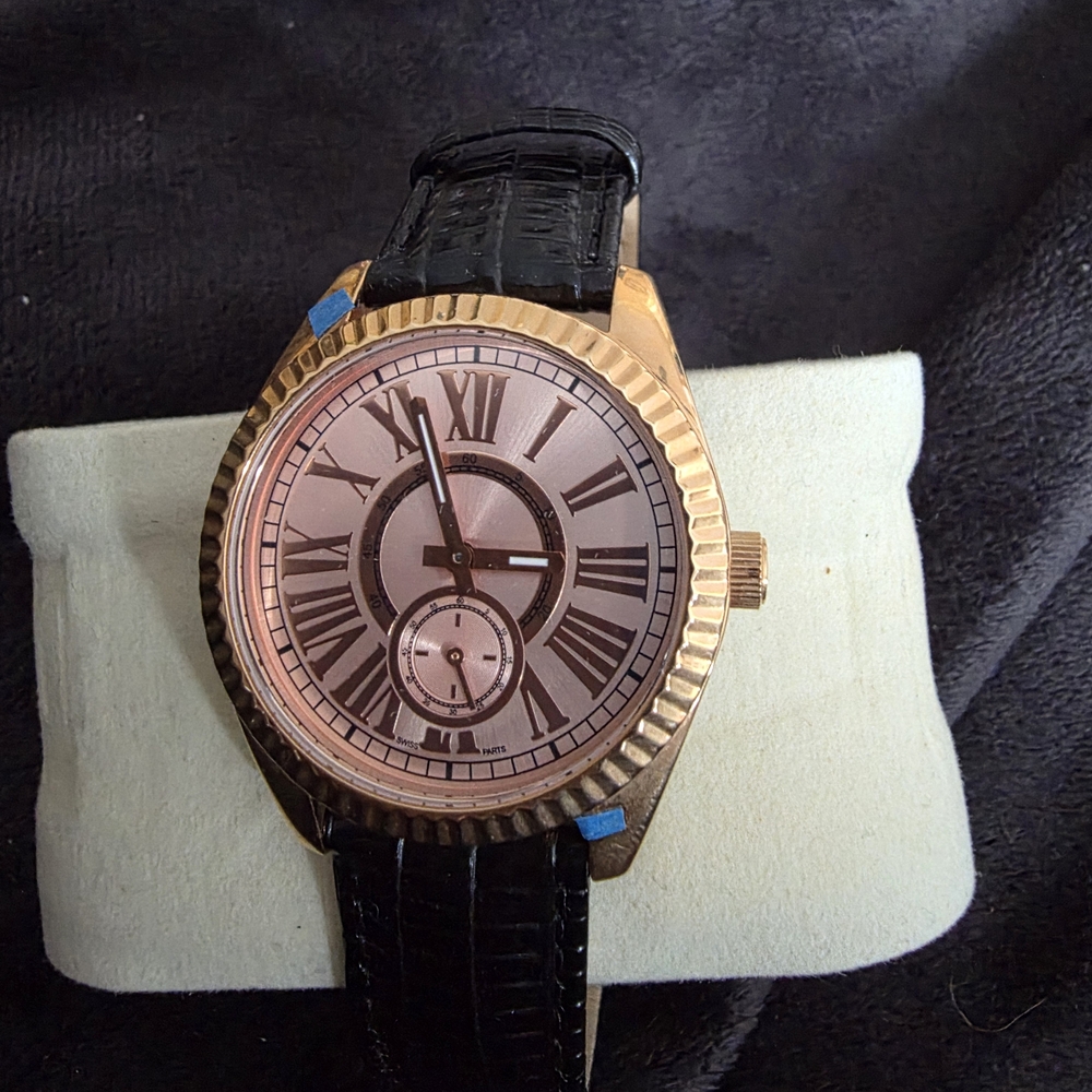 Elegant Gold and Black Women's Watch